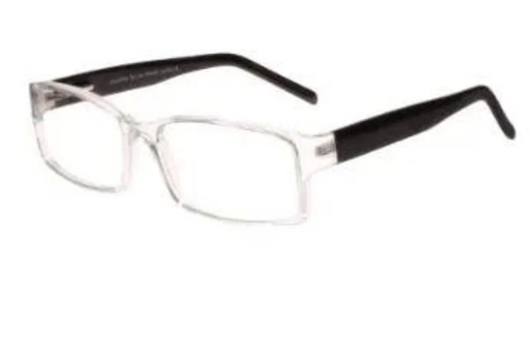 New SUCCESS SS-124 Crystal & Black Eyeglasses 60mm for The Stylish Large Man