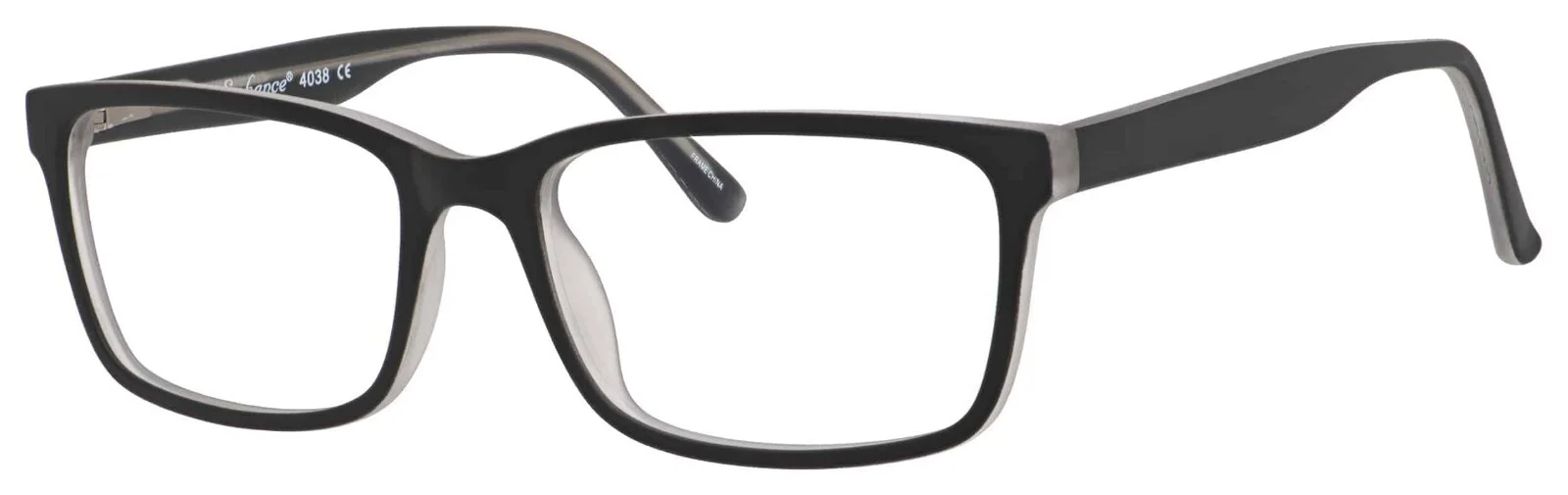 New SUCCESS SS-124 Crystal & Black Eyeglasses 60mm for The Stylish Large Man 4